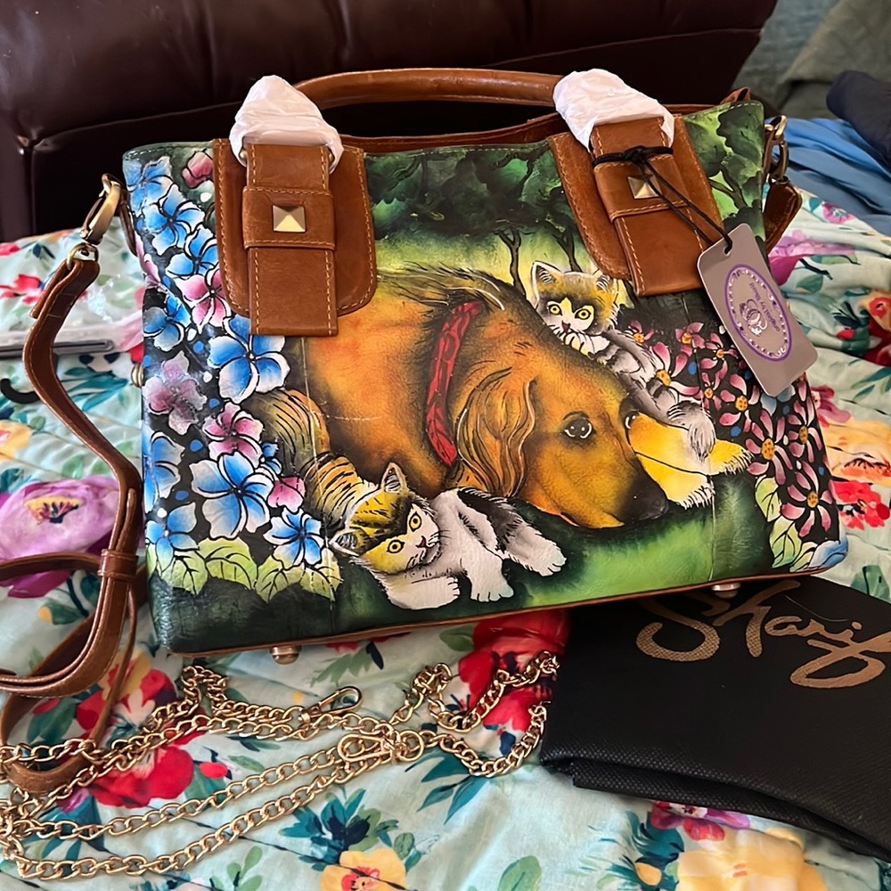 NEW Rare Original by Sharif Cat & Dog Crossbody Bag